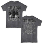 Guns n Roses Appetite Songs Black Heather Front & Back Print T-Shirt