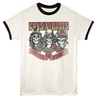 Guns n Roses Appetite Skulls Vintage White Black Ringer T-Shirt