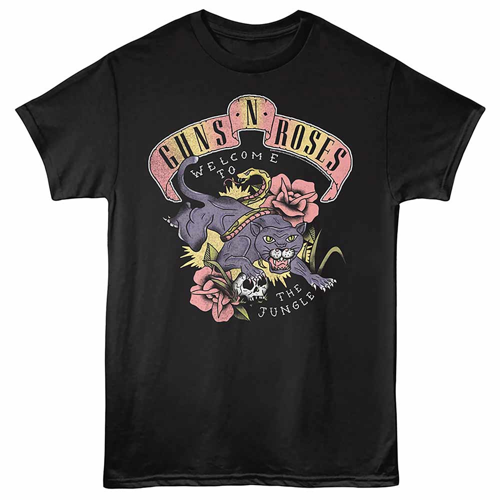 Guns N Roses Tattoo Recolor Black T-Shirt