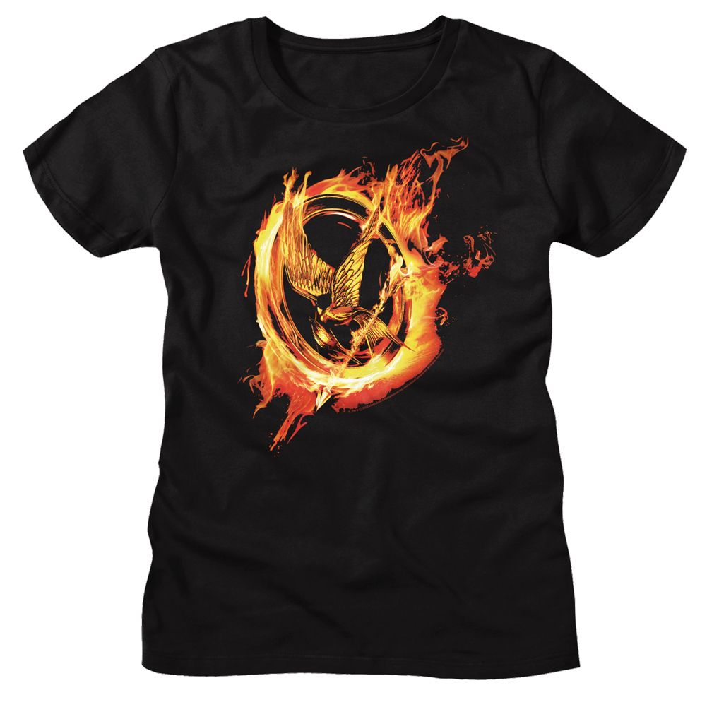 Hunger Games Hunger Games Pin Black Women's T-Shirt
