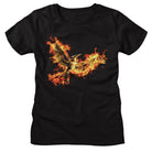 Hunger Games Hunger Games Mockingjay Pt 2 Pin Black Women's T-Shirt
