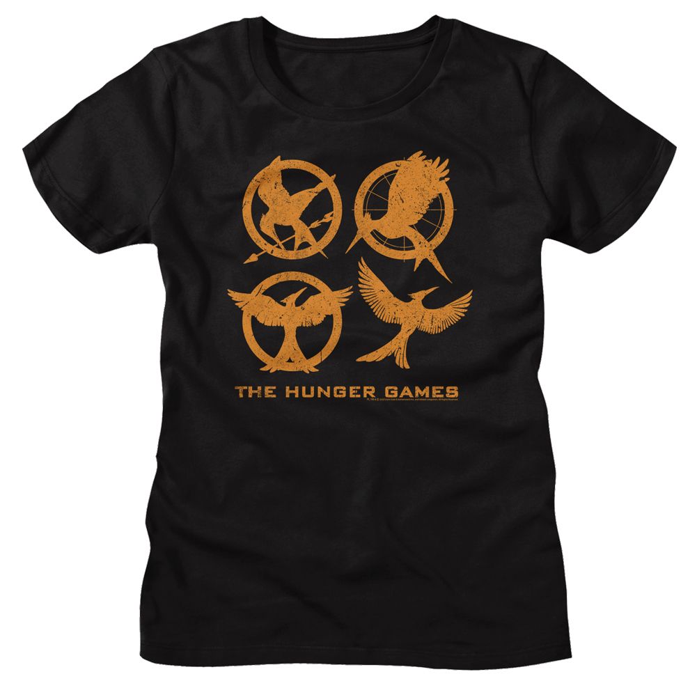 Hunger Games Hunger Games Emblems Black Women's T-Shirt