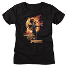 Hunger Games Hunger Games Girl On Fire Black Women's T-Shirt