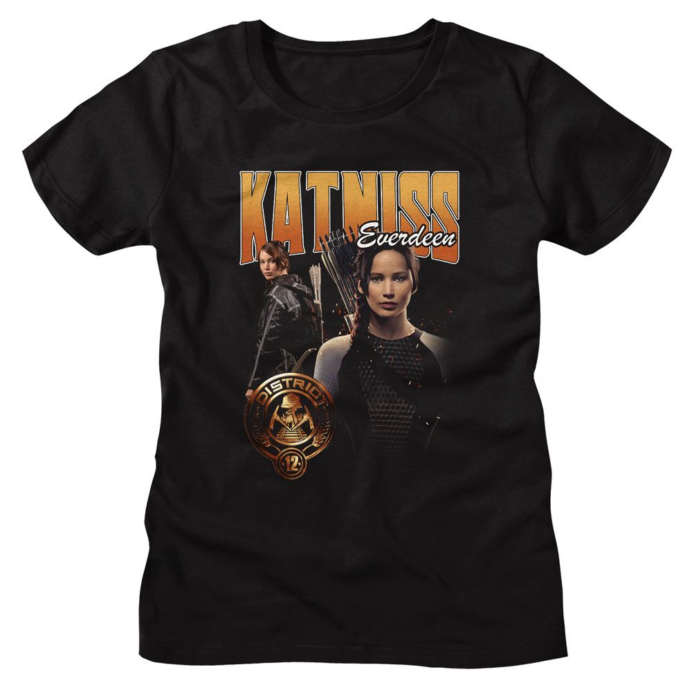 Hunger Games Hunger Games Katniss Duo Photo Black Women's T-Shirt