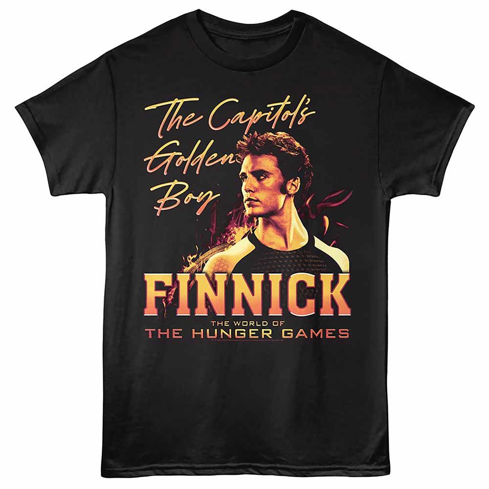 Hunger Games Golden Boy Black T-Shirt