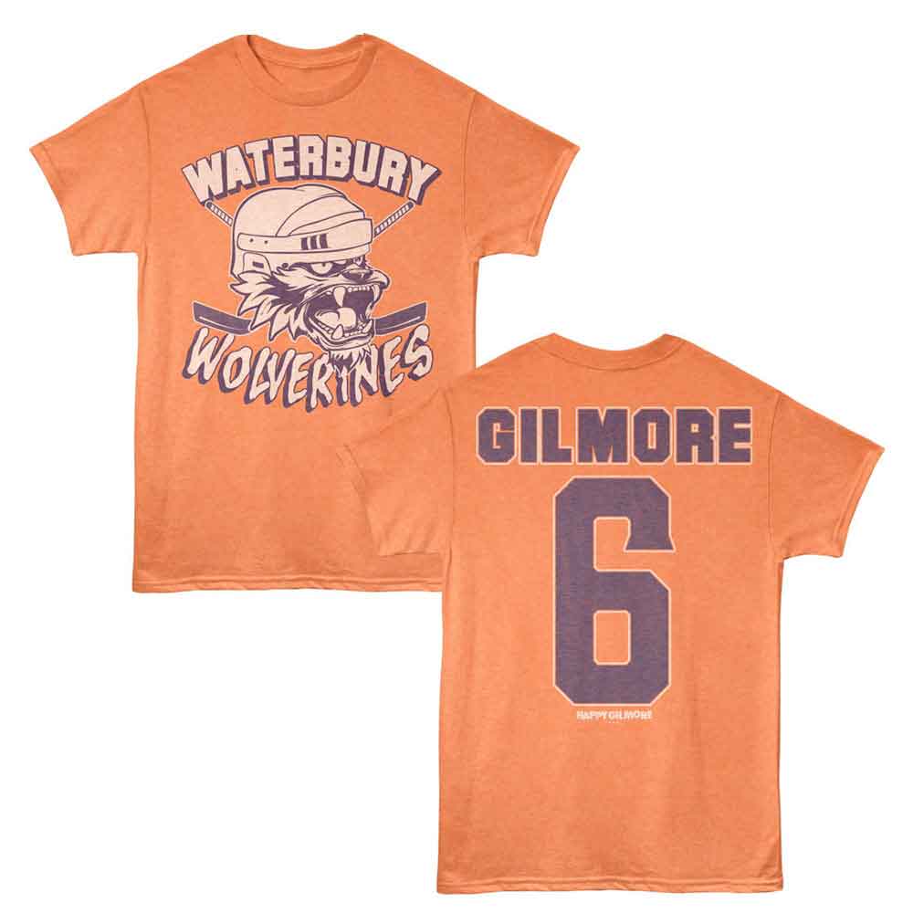 Happy Gilmore Waterbury Hockey Cantaloupe Front & Back Print T-Shirt
