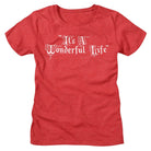 Its A Wonderful Life Its A Wonderful Life Title Treatment Heather Red Women's T-Shirt