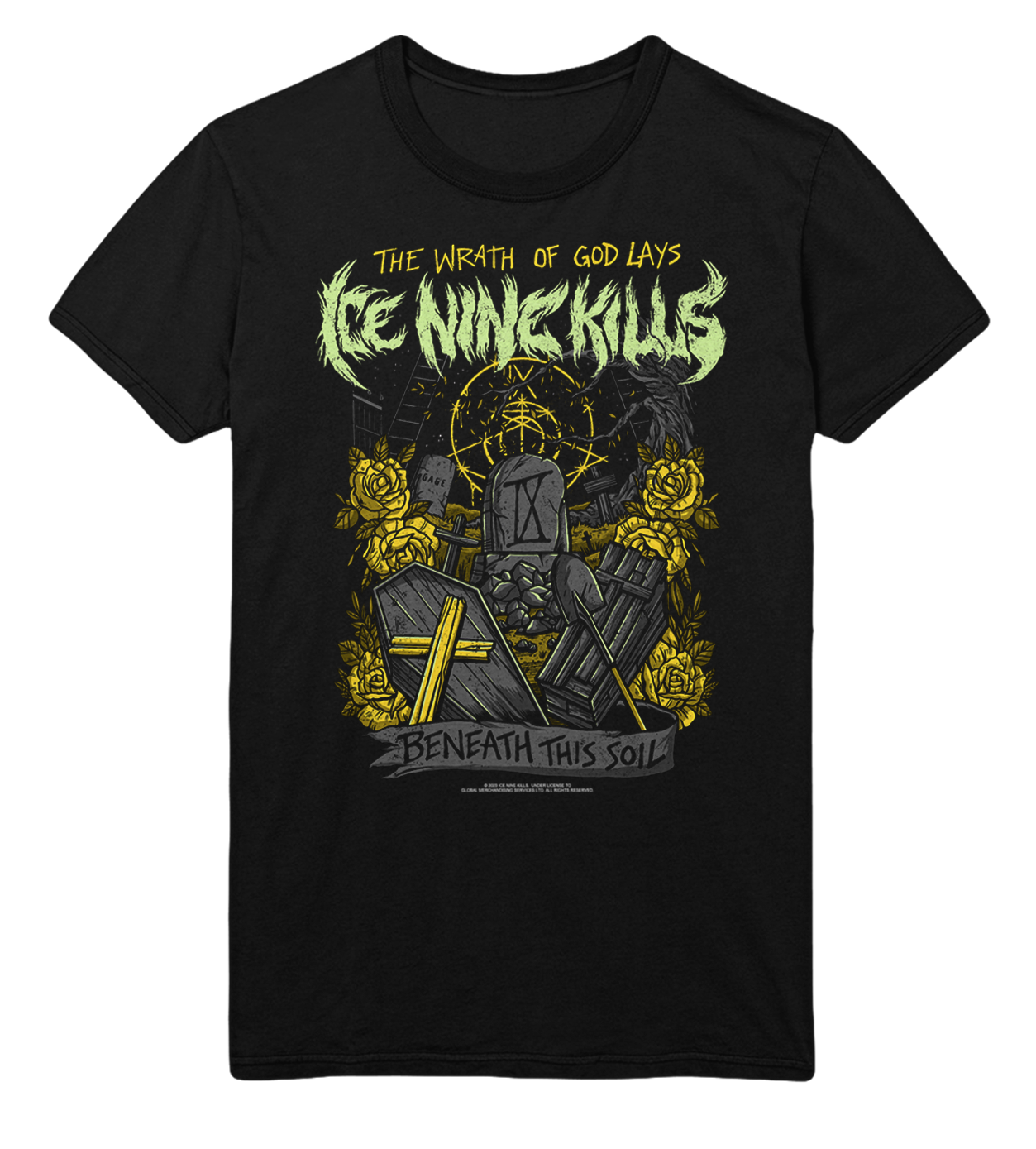 Wholesale Ice Nine Kills Yellow Wrath T-Shirt