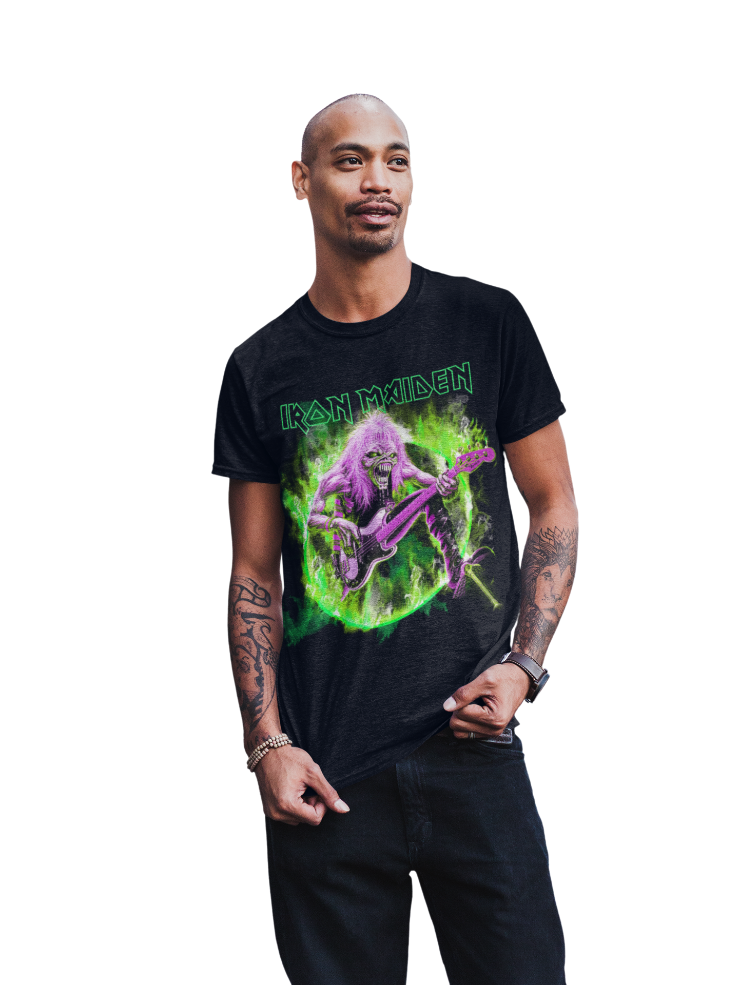 Wholesale Iron Maiden Purple Guitar T-Shirt