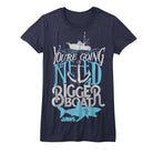 Jaws Typography Navy Women's T-Shirt