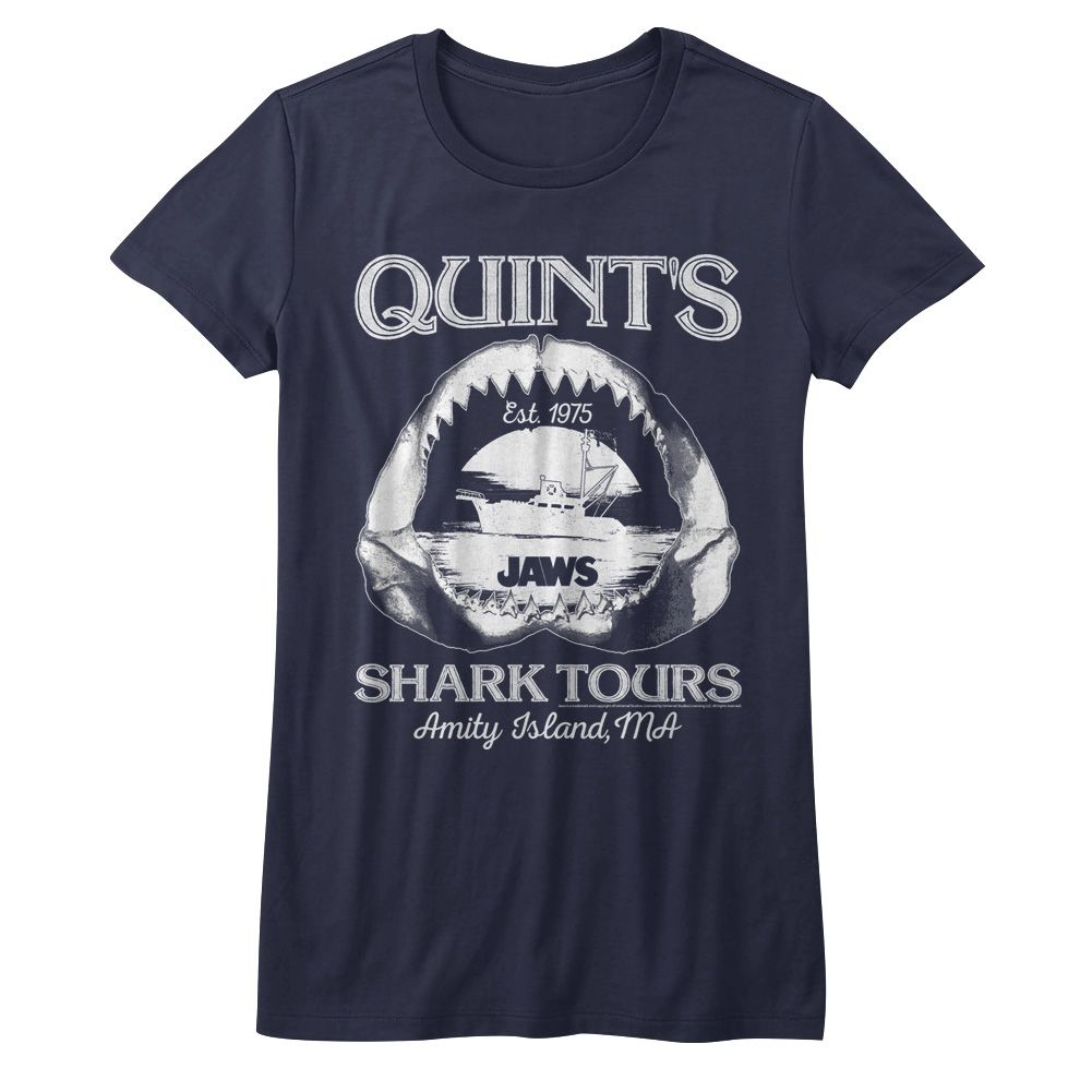 Jaws Shark Tours Navy Women's T-Shirt