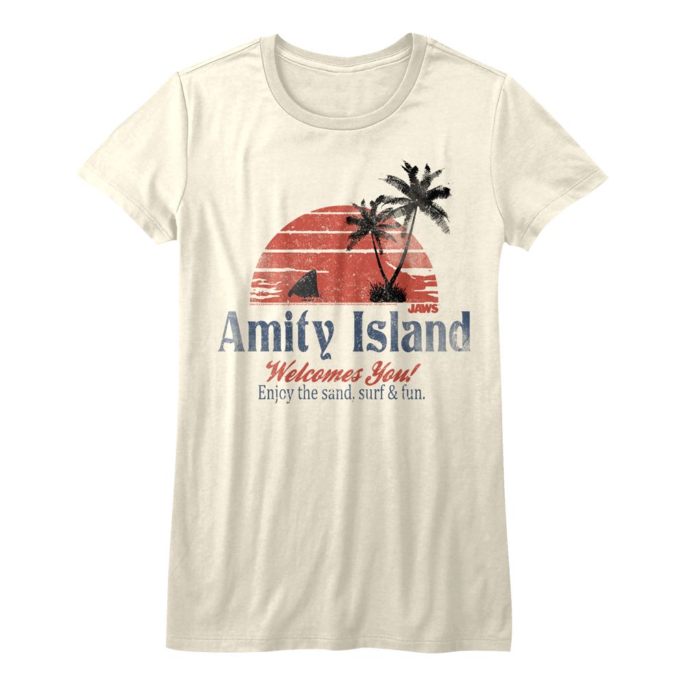 Jaws Amity Island Vintage White Women's T-Shirt