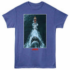 Jaws Shark Chasing Boat Poster Royal Heather T-Shirt
