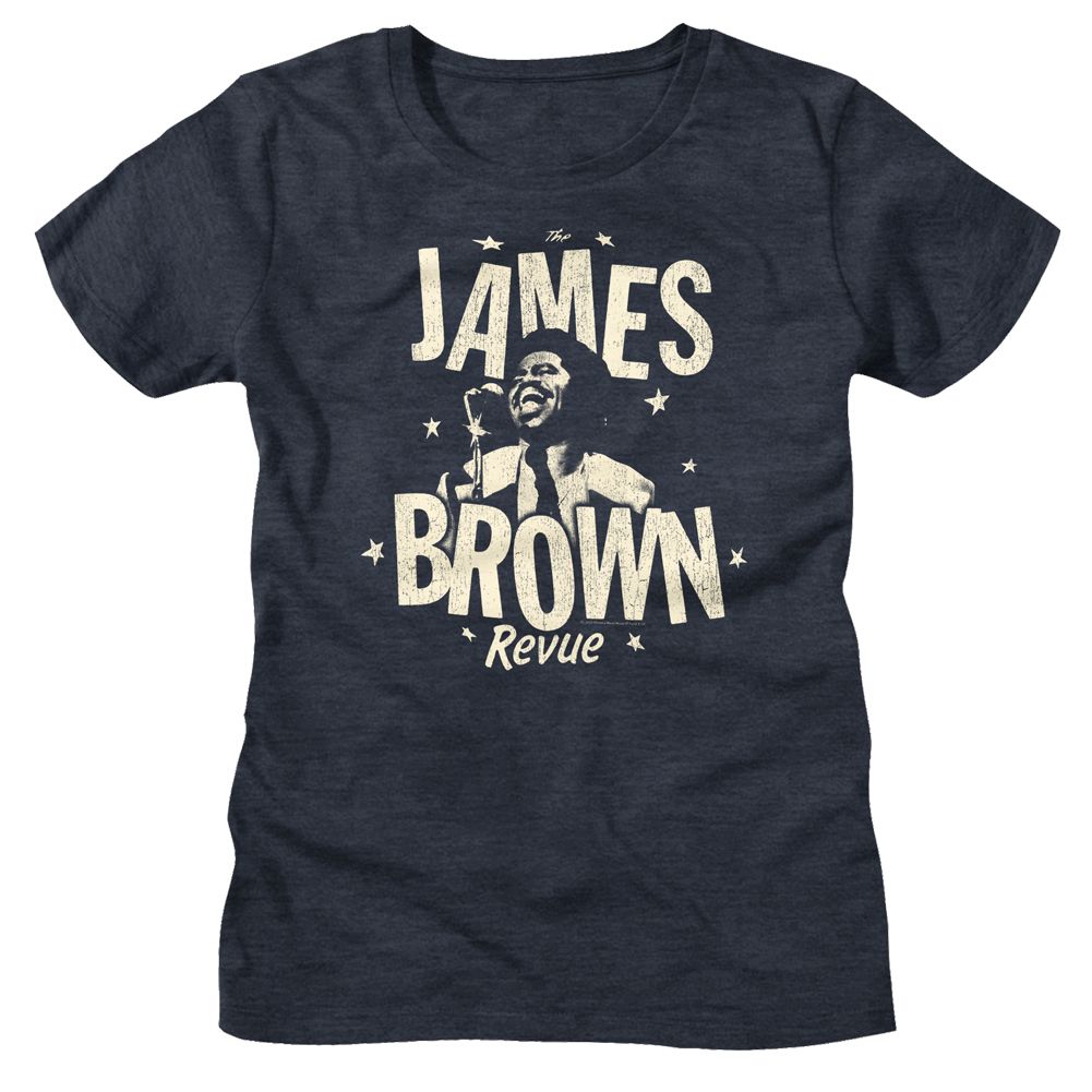James Brown James Brown Monochrome Revue Heather Navy Women's T-Shirt