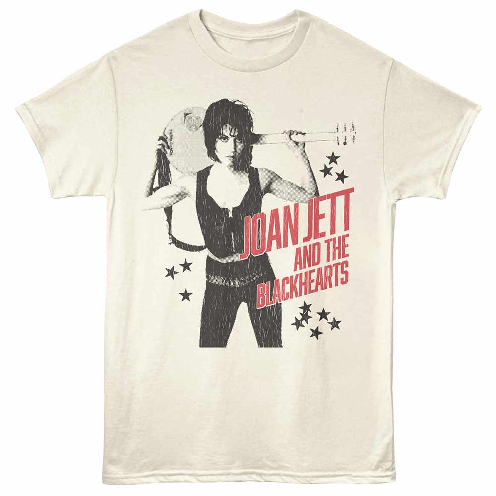 Joan Jett Guitar Pose Natural T-Shirt