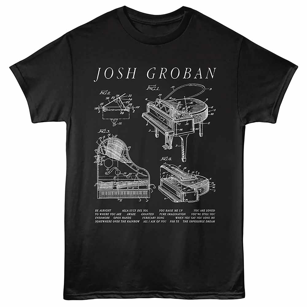 Josh Groban Piano Black T-Shirt