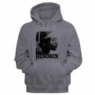Jimi Hendrix Vintage Face Gunmetal Heather Hoodie
