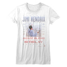 Jimi Hendrix Woodstock White Women's T-Shirt