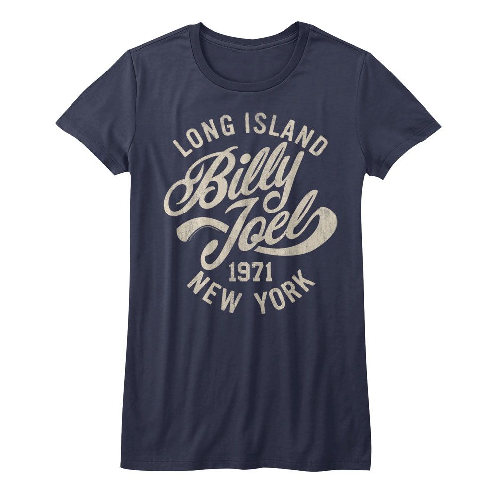 Billy Joel Long Island Navy Women's T-Shirt