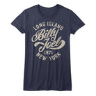 Billy Joel Long Island Navy Women's T-Shirt