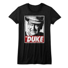 John Wayne Tha Duke Black Women's T-Shirt