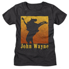 John Wayne John Wayne Rearing Horse Dark Charcoal Heather Women's T-Shirt