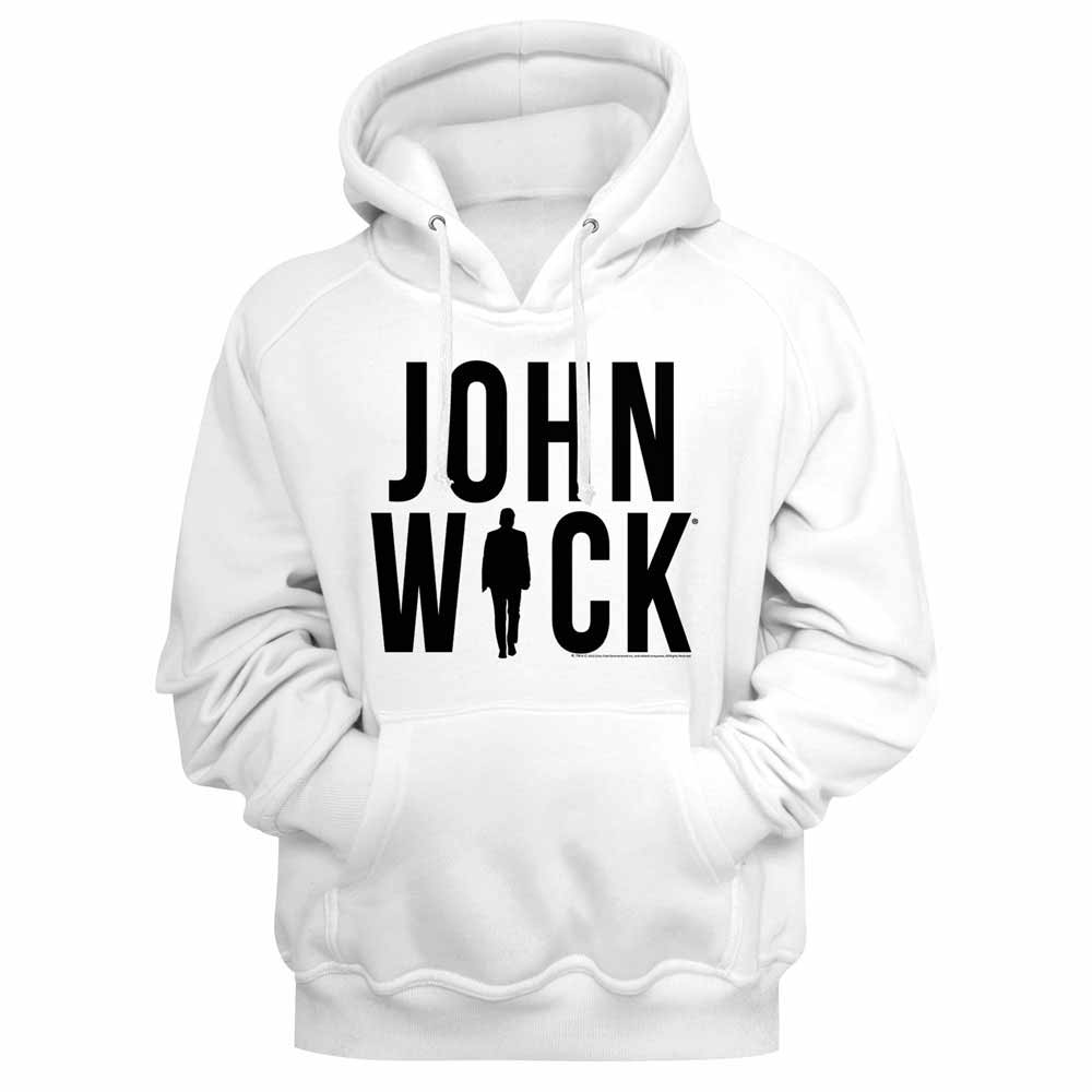 John Wick Silhouette Logo White Hoodie
