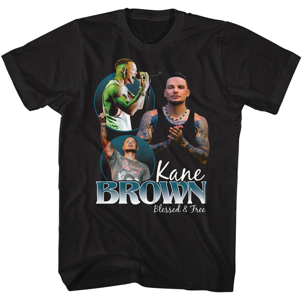 Wholesale Kane Brown Blessed and Free Collage T-Shirt