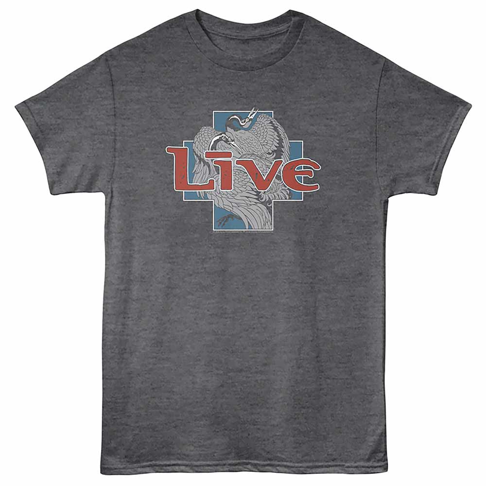 Live Heron Heather Charcoal T-Shirt