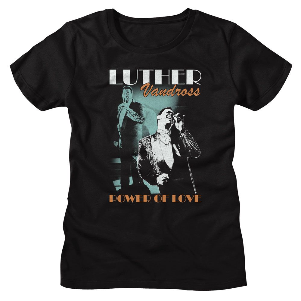 Luther Vandross Luther Vandross Singing On Stage Black Women's T-Shirt