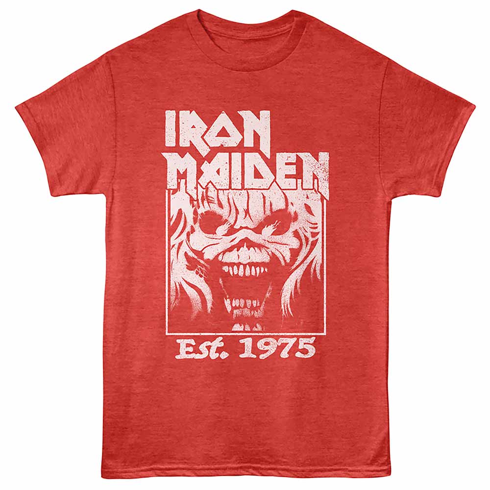 Iron Maiden Est 1975 Red Heather T-Shirt