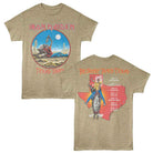 Iron Maiden Texas 1982 Khaki Heather Front & Back Print T-Shirt
