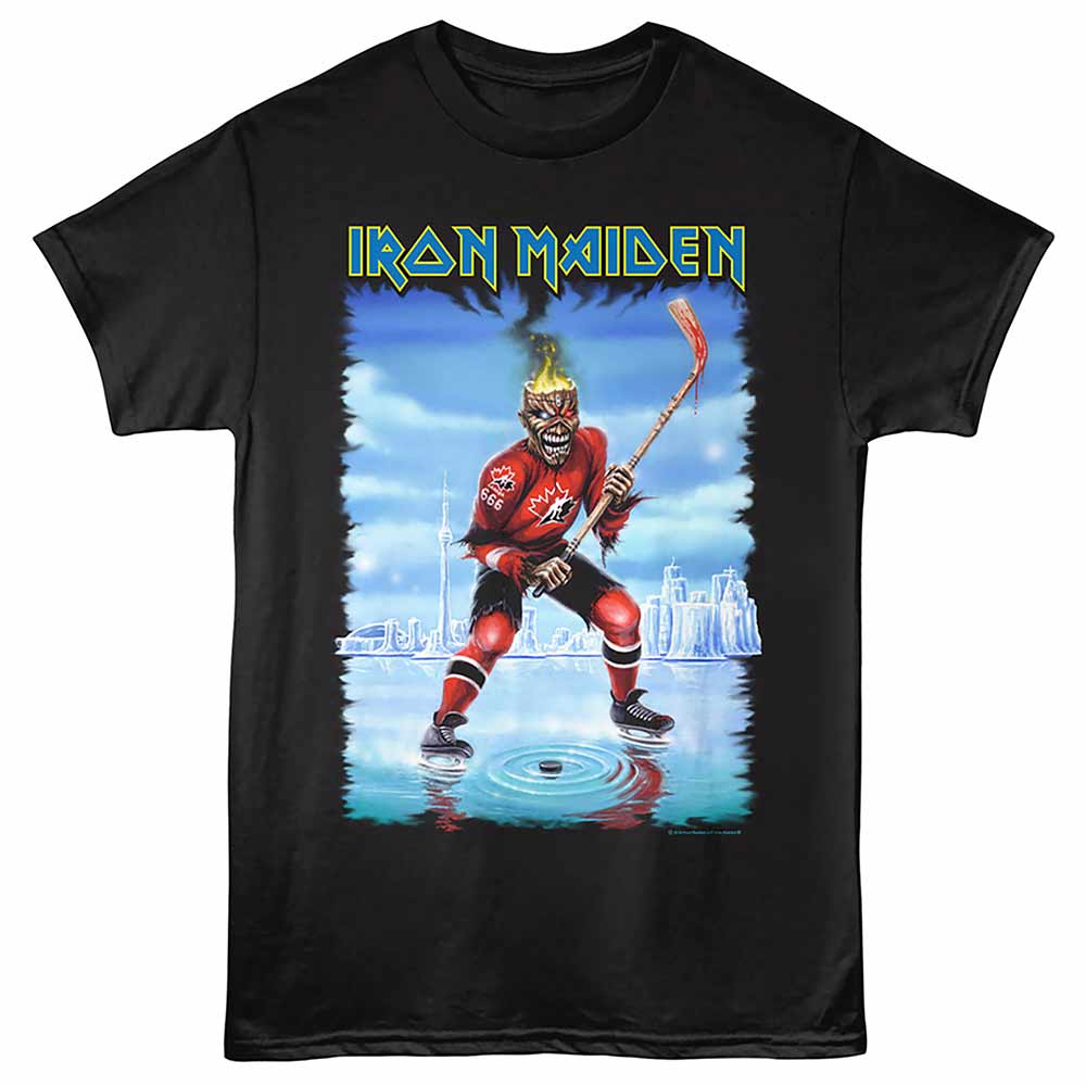 Iron Maiden Eddie Hockey Black T-Shirt