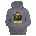 Macho Man Just Savage Gunmetal Heather Hoodie