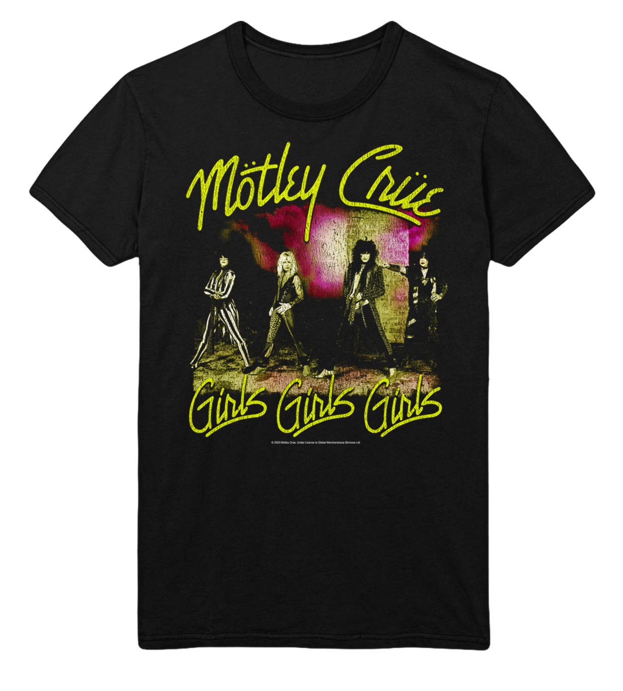 Wholesale Motley Crue Yellow Girls T-Shirt