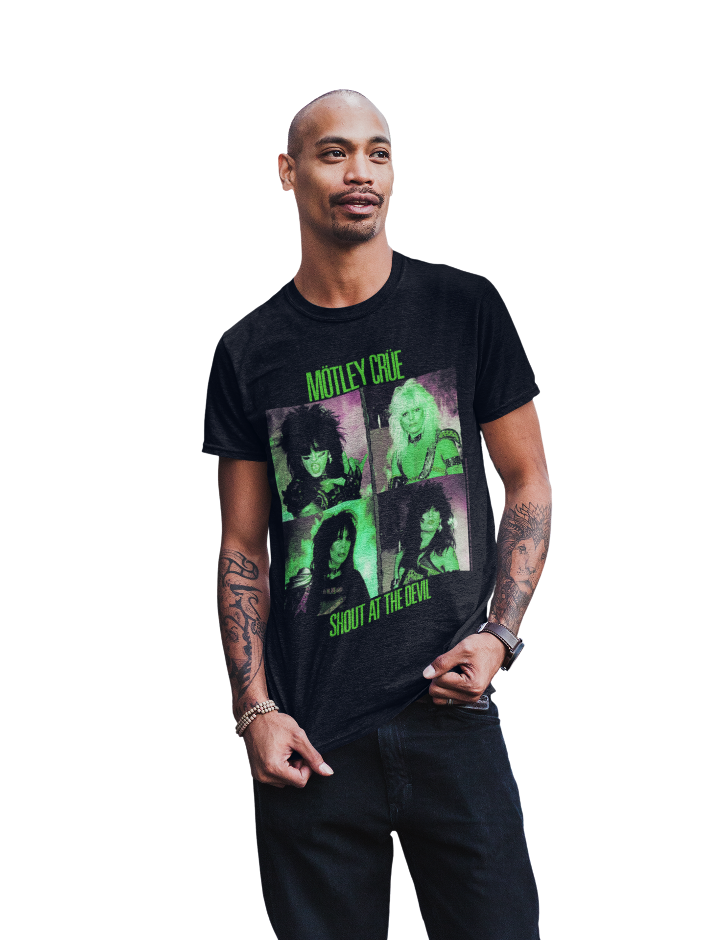 Wholesale Motley Crue Green Shout T-Shirt