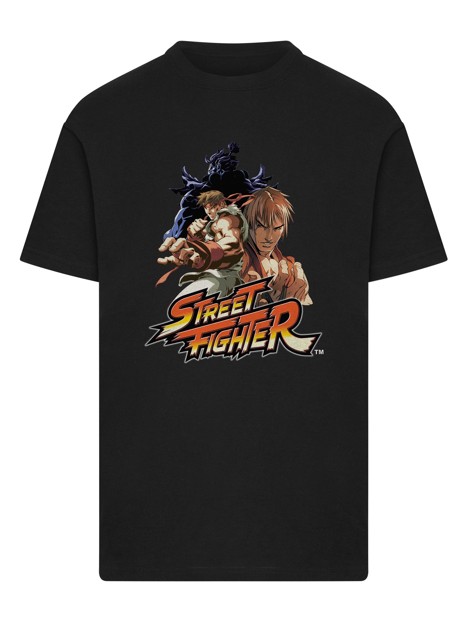 Wholesale Street Fighter t-shirt for your store - Men's T-Shirt Street Fighter Logo Graphic Print Tee Black (image 3)