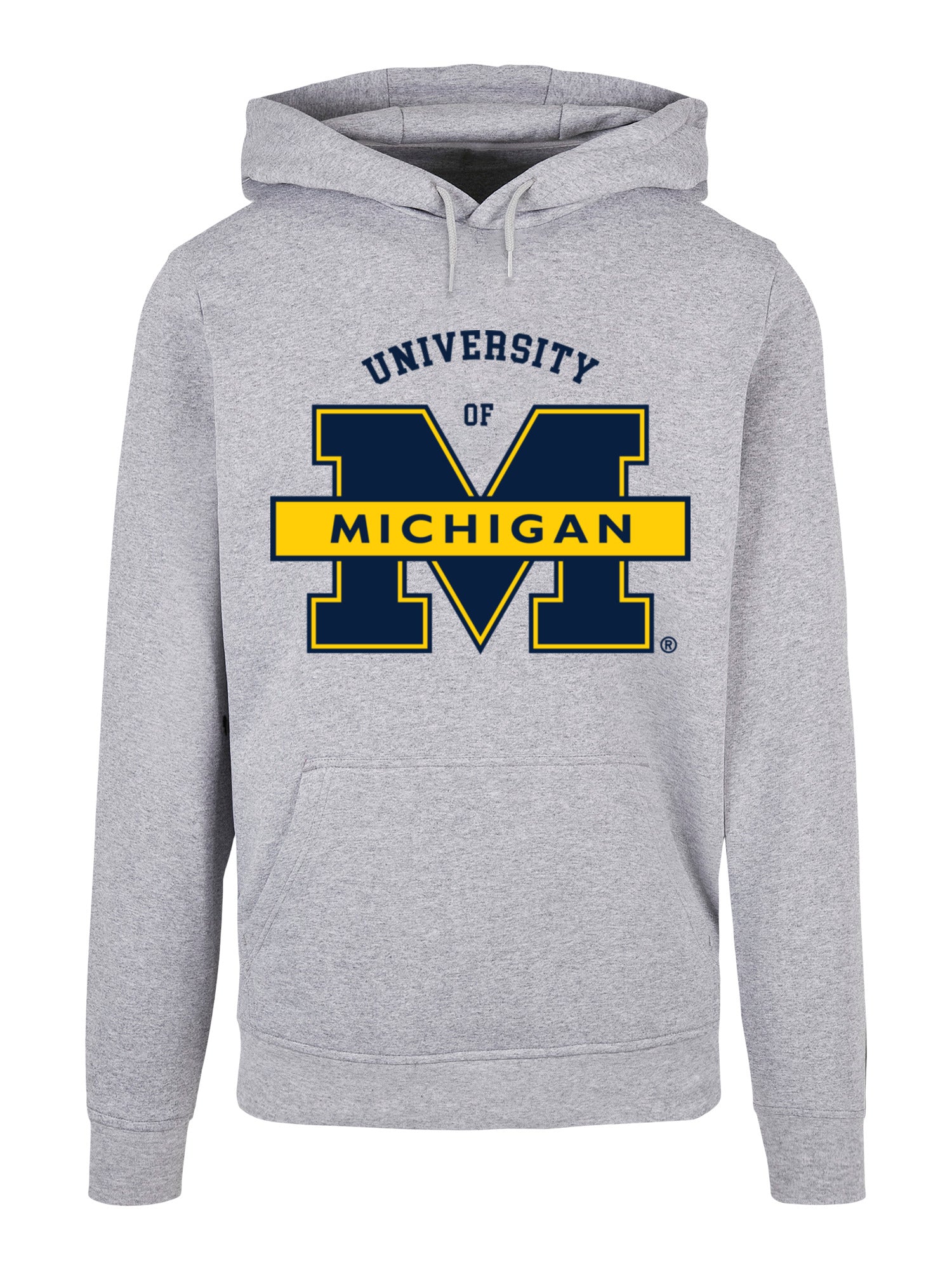 University of Michigan M Print Hoodie - Heather Grey