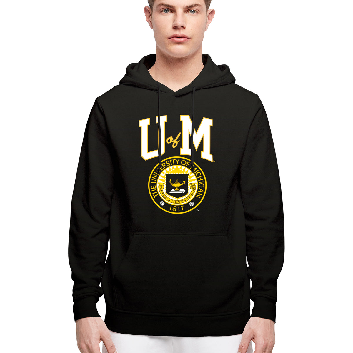 Wholesale University of Michigan U of M Seal Graphic Print Hoodie ...