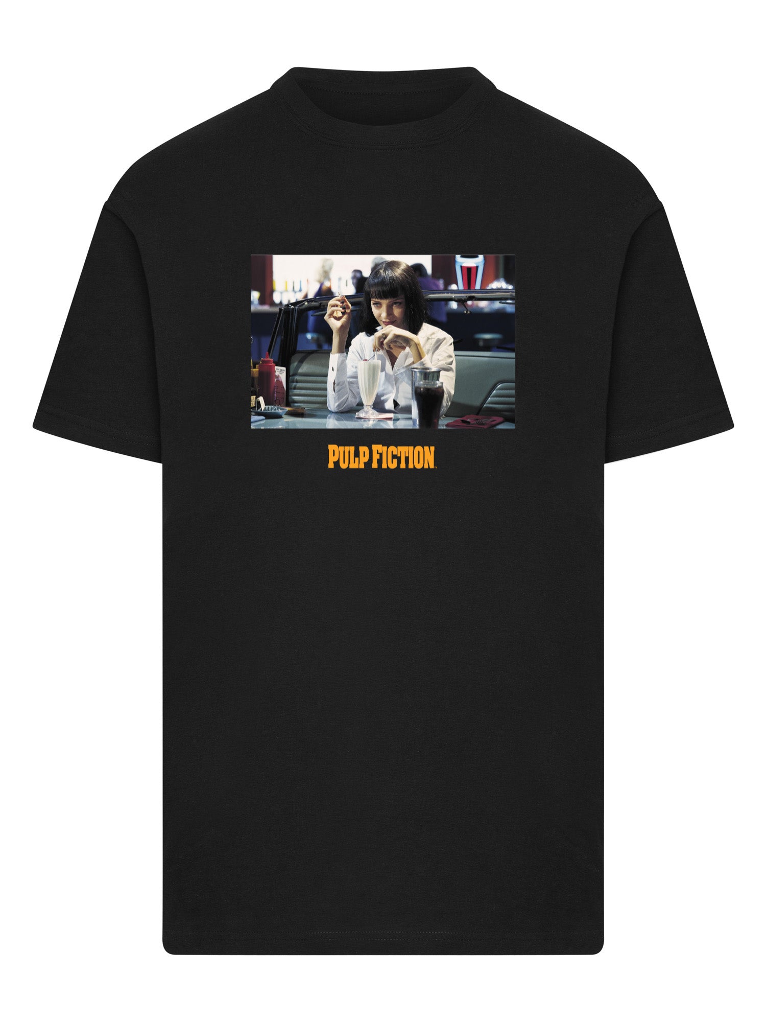 Wholesale Pulp Fiction t-shirt for your store - Men's T-Shirt Pulp Fiction Mia Wallace Graphic Print Tee Black (image 3)