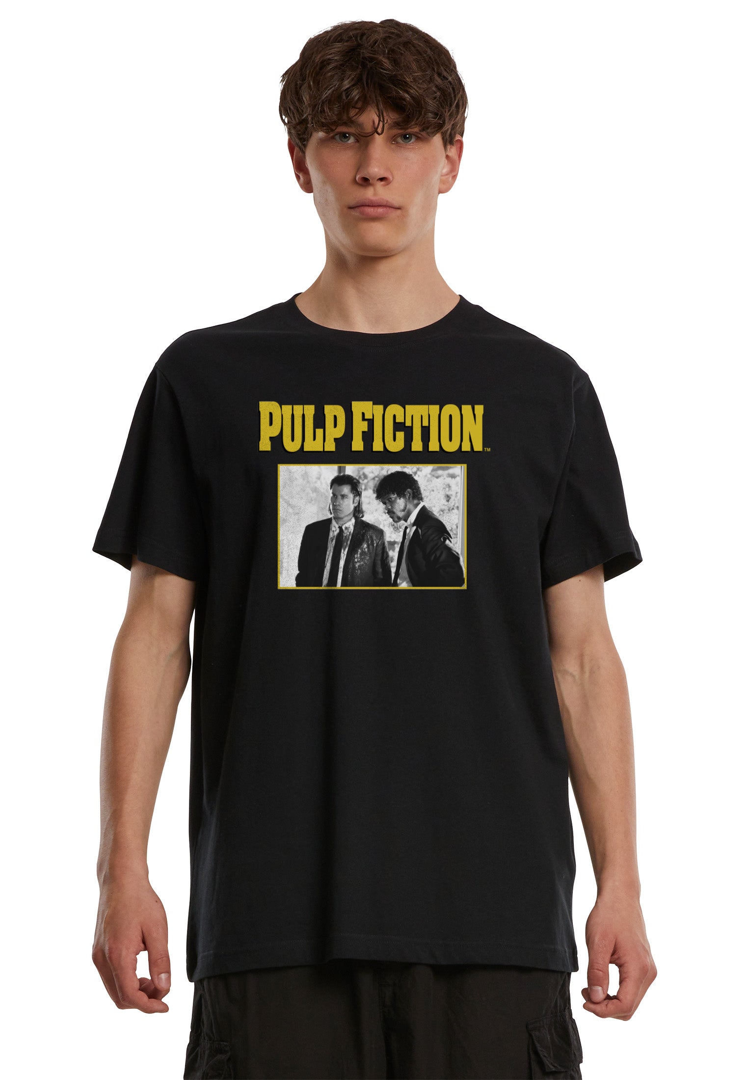 Wholesale Pulp Fiction t-shirt for your store - Men's T-Shirt Pulp Fiction Scenes Graphic Print Tee Black (image 1)