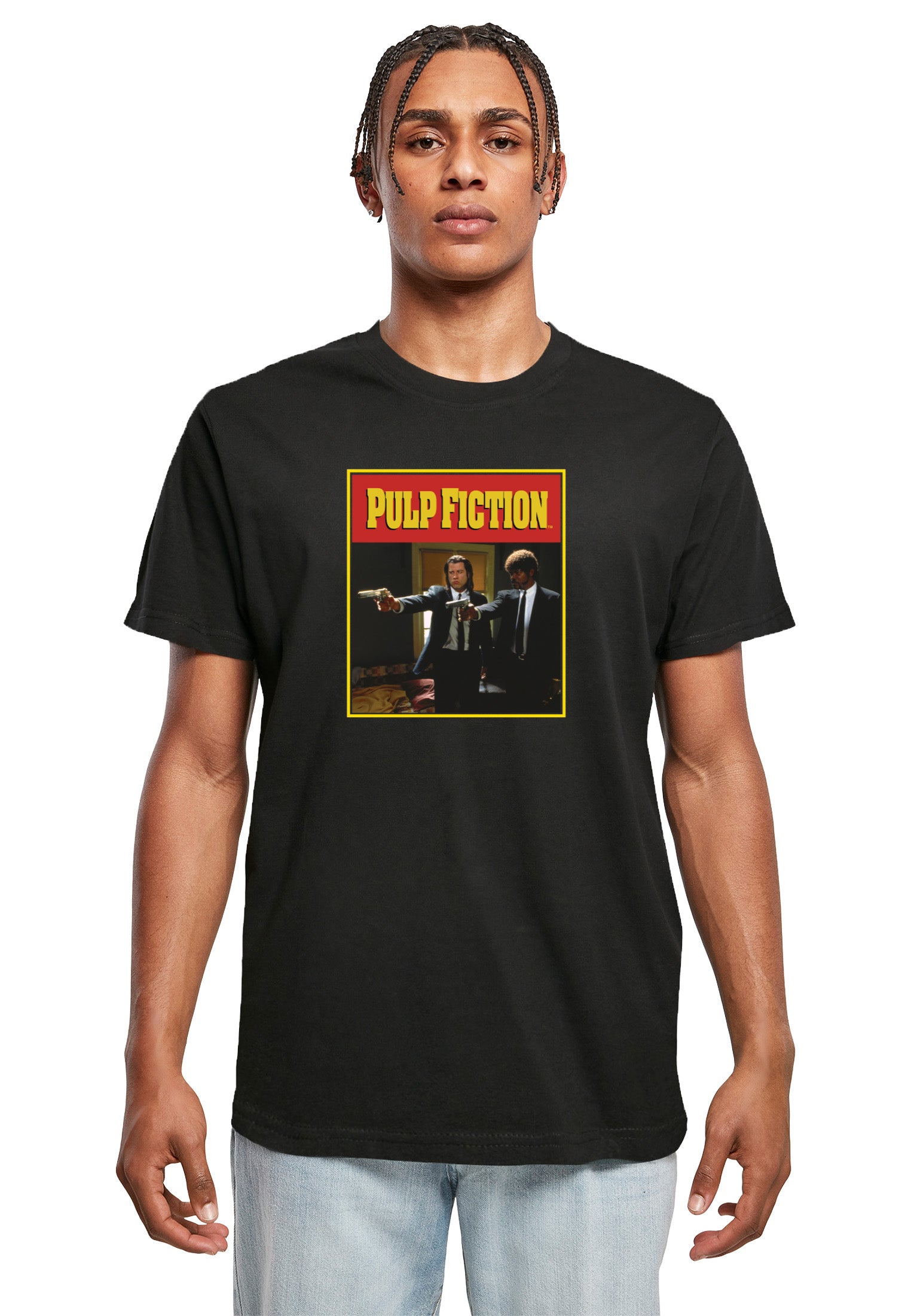 Wholesale Pulp Fiction t-shirt for your store - Men's T-Shirt Pulp Fiction Jules Graphic Print Tee Black (image 1)