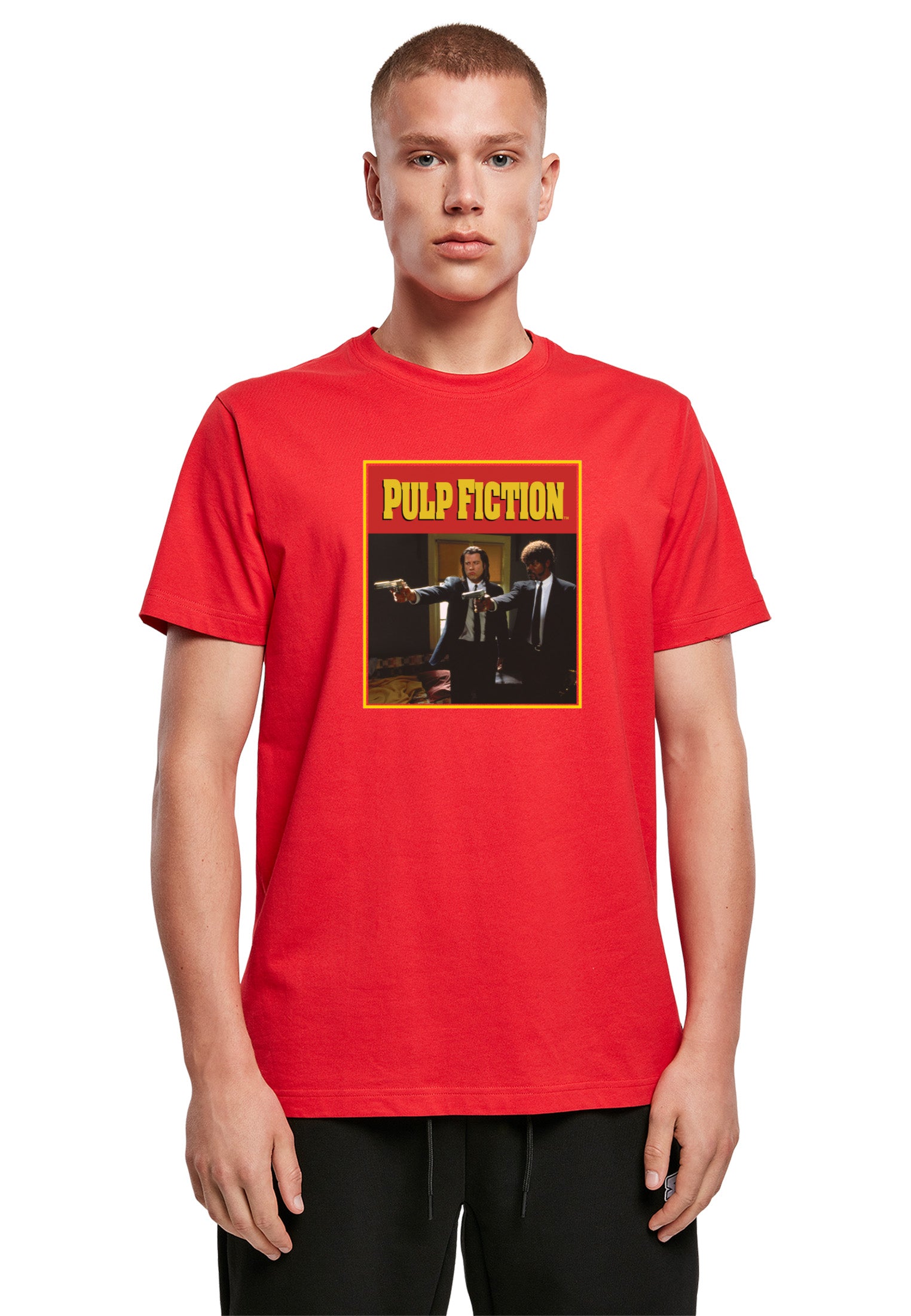 Wholesale Pulp Fiction t-shirt for your store - Men's T-Shirt Pulp Fiction Jules Graphic Print Tee Red (image 1)