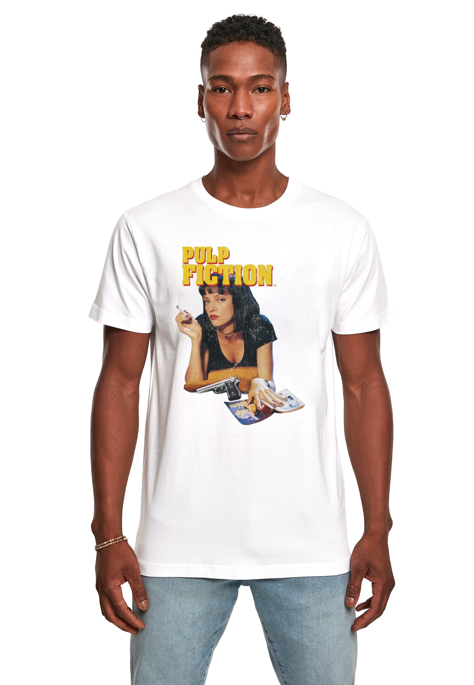 Wholesale Pulp Fiction t-shirt for your store - Men's T-Shirt Pulp Fiction Vintage Mia Wallace Graphic Print Tee White (imag…