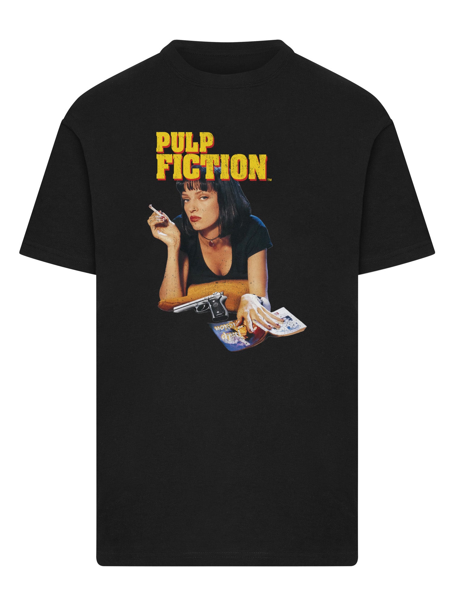 Wholesale Pulp Fiction t-shirt for your store - Men's T-Shirt Pulp Fiction Vintage Mia Wallace Graphic Print Tee Black (imag…