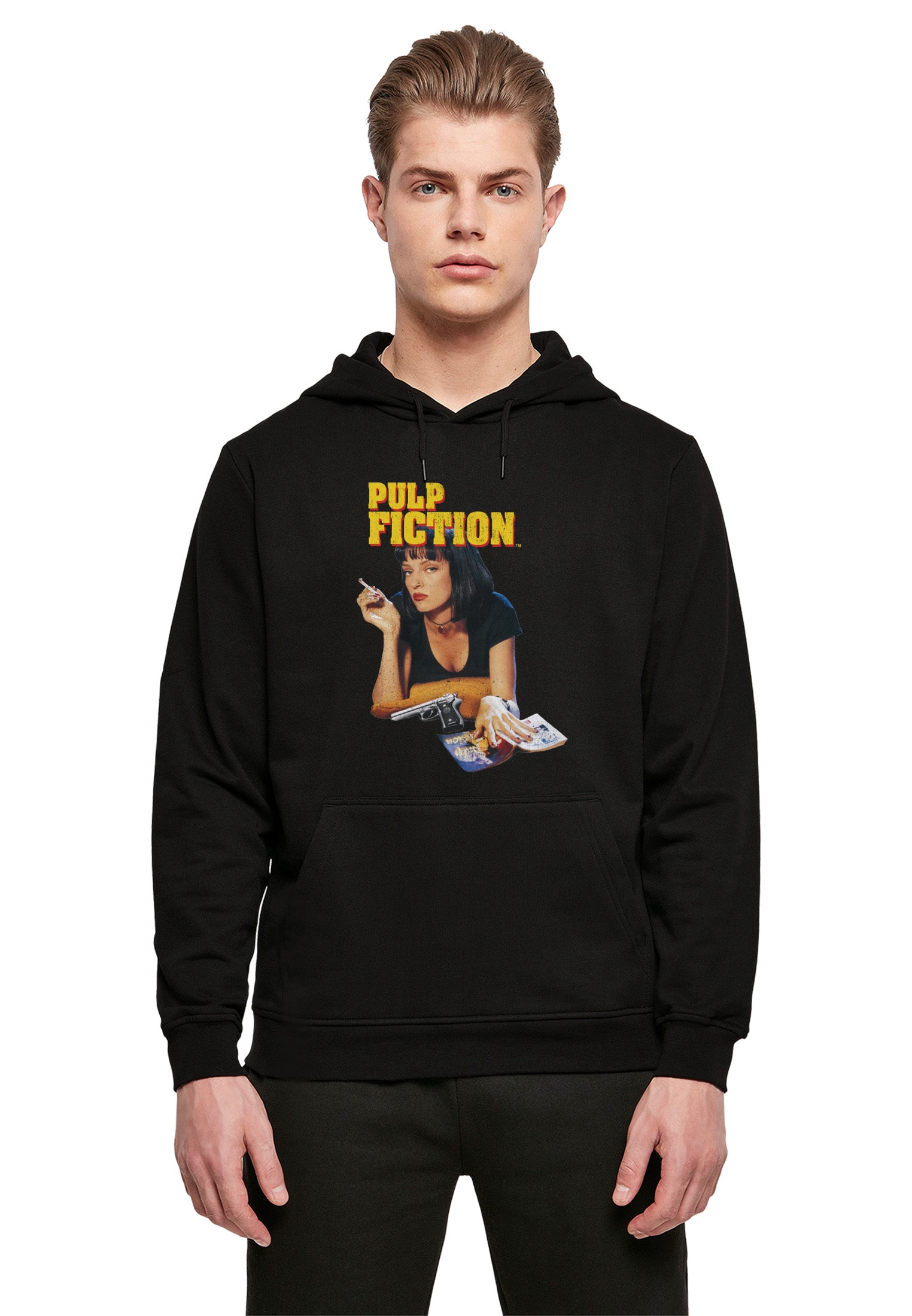 Wholesale Pulp Fiction hoodie for your store - Men's Hoodie Pulp Fiction Vintage Mia Wallace Graphic Print Hoodie Black (ima…