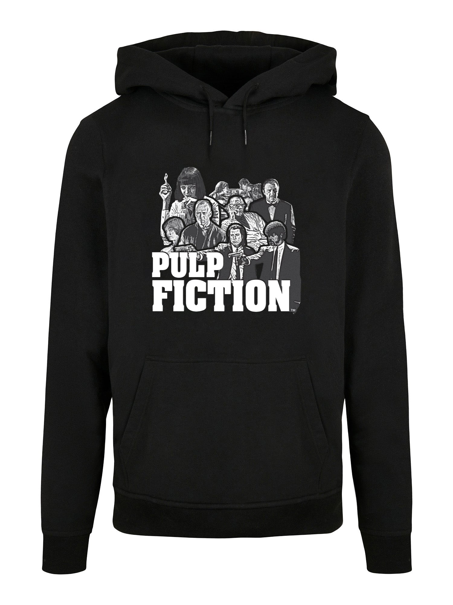 Wholesale Pulp Fiction hoodie for your store - Men's Hoodie Pulp Fiction Cast Graphic Graphic Print Hoodie Black (image 3)