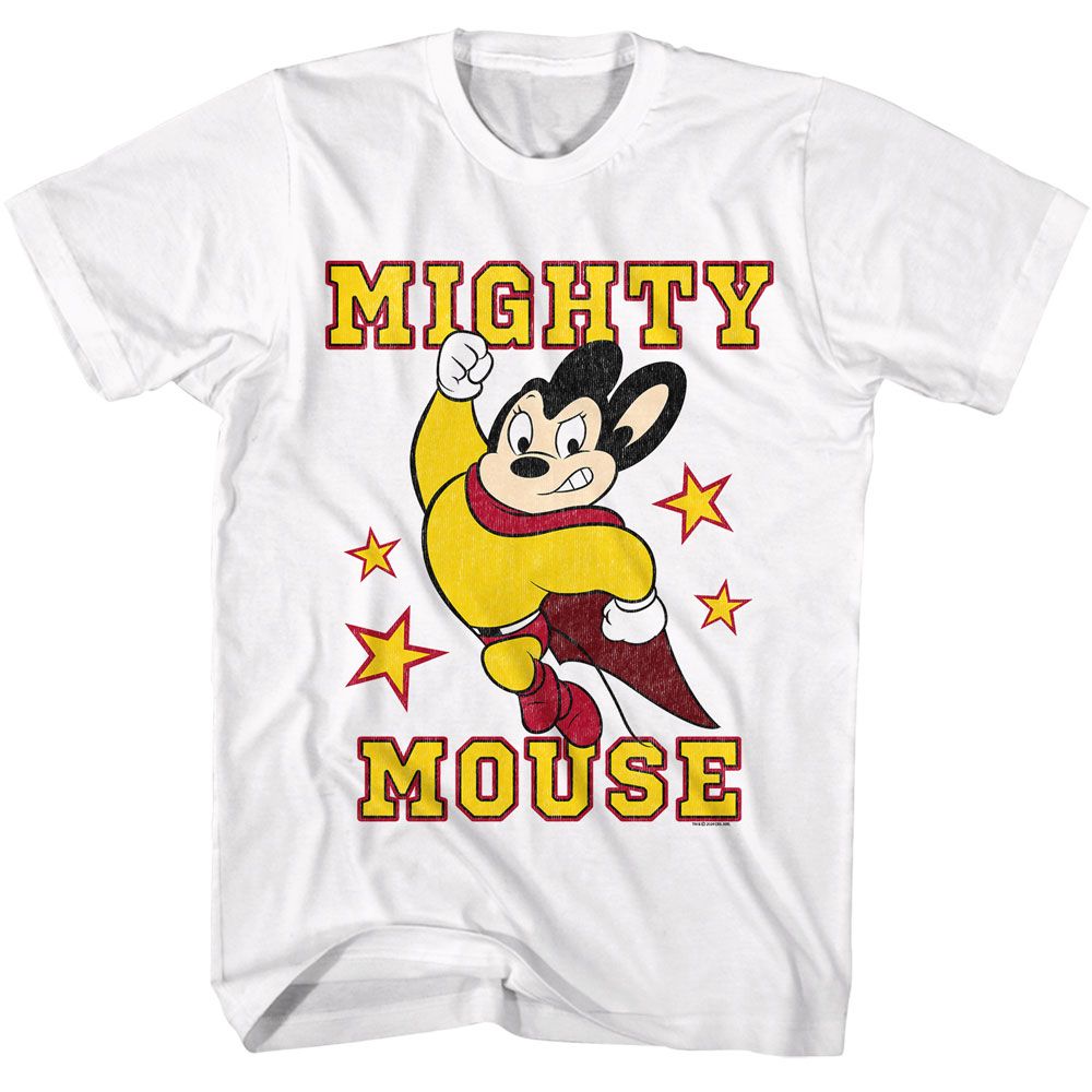 Mighty Mouse White T-Shirt