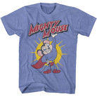 Mighty Mouse Lifting Logo Light Blue Heather T-Shirt