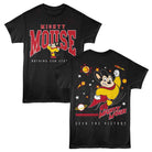 Mighty Mouse Space Front and Back Print Black T-Shirt